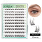 VYRILA NO Glue Cluster Lashes Self-adhesive DIY Individual Eyelash Extension Pre Glued Natural Soft Lash 10‑16mm Press on Lash