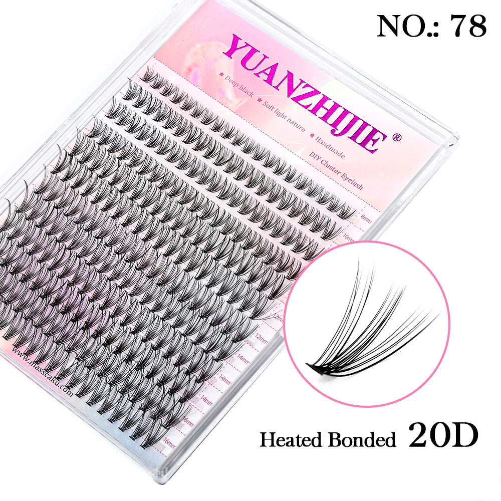 MASSCAKU Newest 240 Clusters 20D DIY Cluster Eyelashes Extension Premade Fans Russian Natural