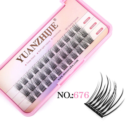 YUANZHIJIE Dramatic Eyelashes Bundles Soft Premium Mink Individual DIY Clusters Lashes