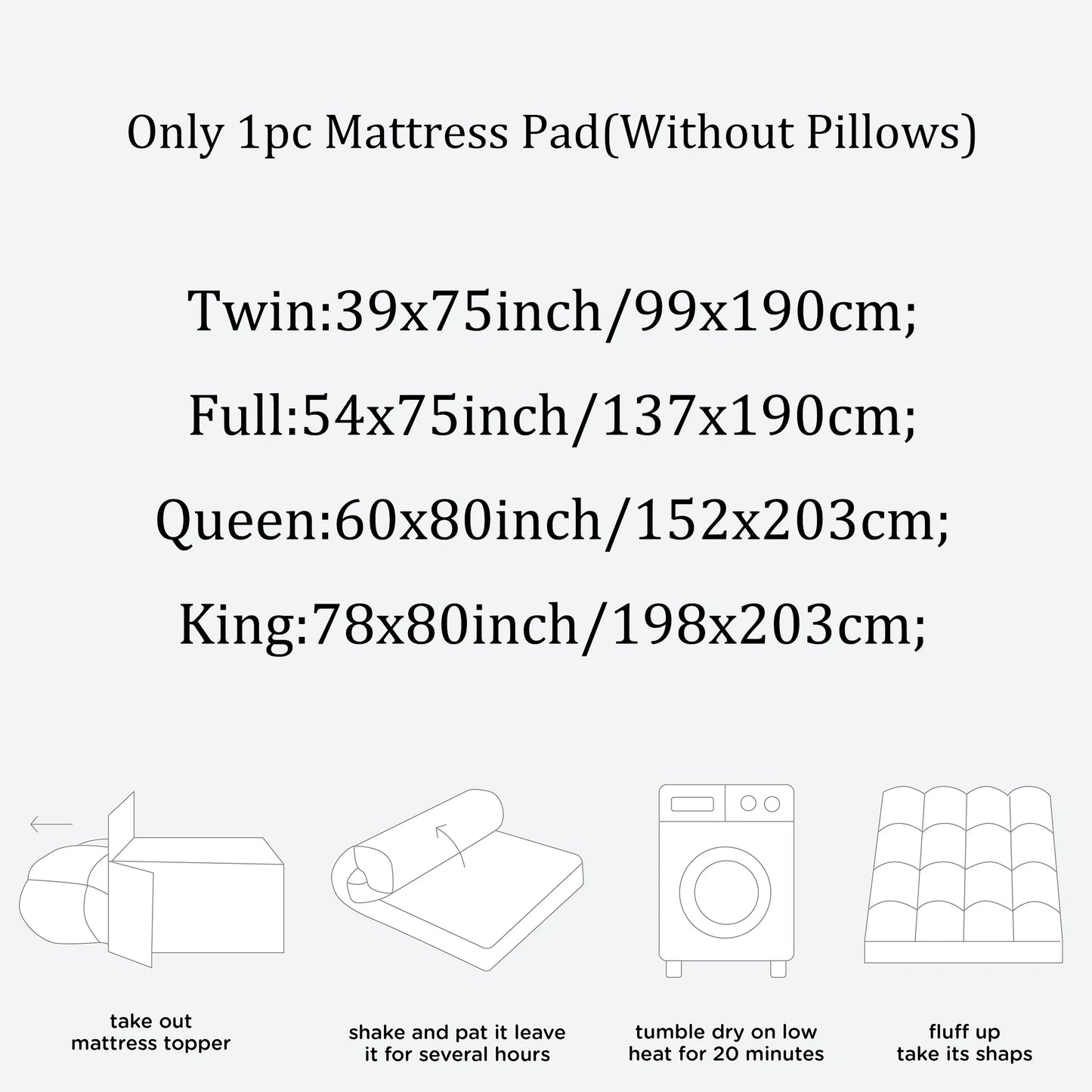 Cooling Mattress Pad Quilted