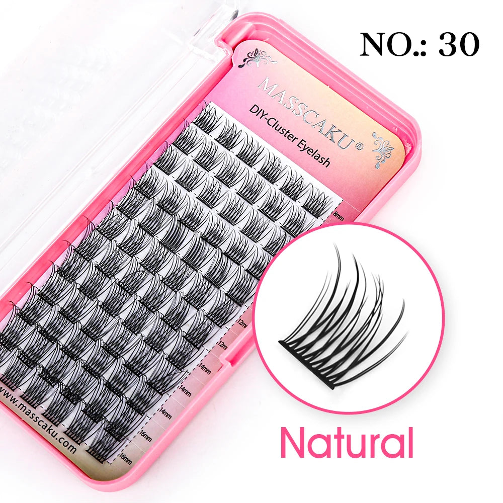 MAASCAKU New Style 8-16mm Mix Length Handmade Makeup Eyelash D/DD Curl Natural Korean PBT Fiber