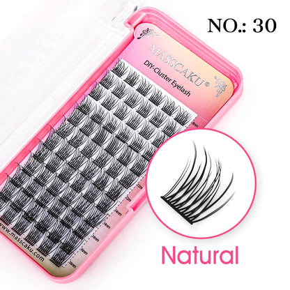 MASSCAKU 0.07mm  Hybrid Eyelashes Waterproof Handmade DIY Clusters