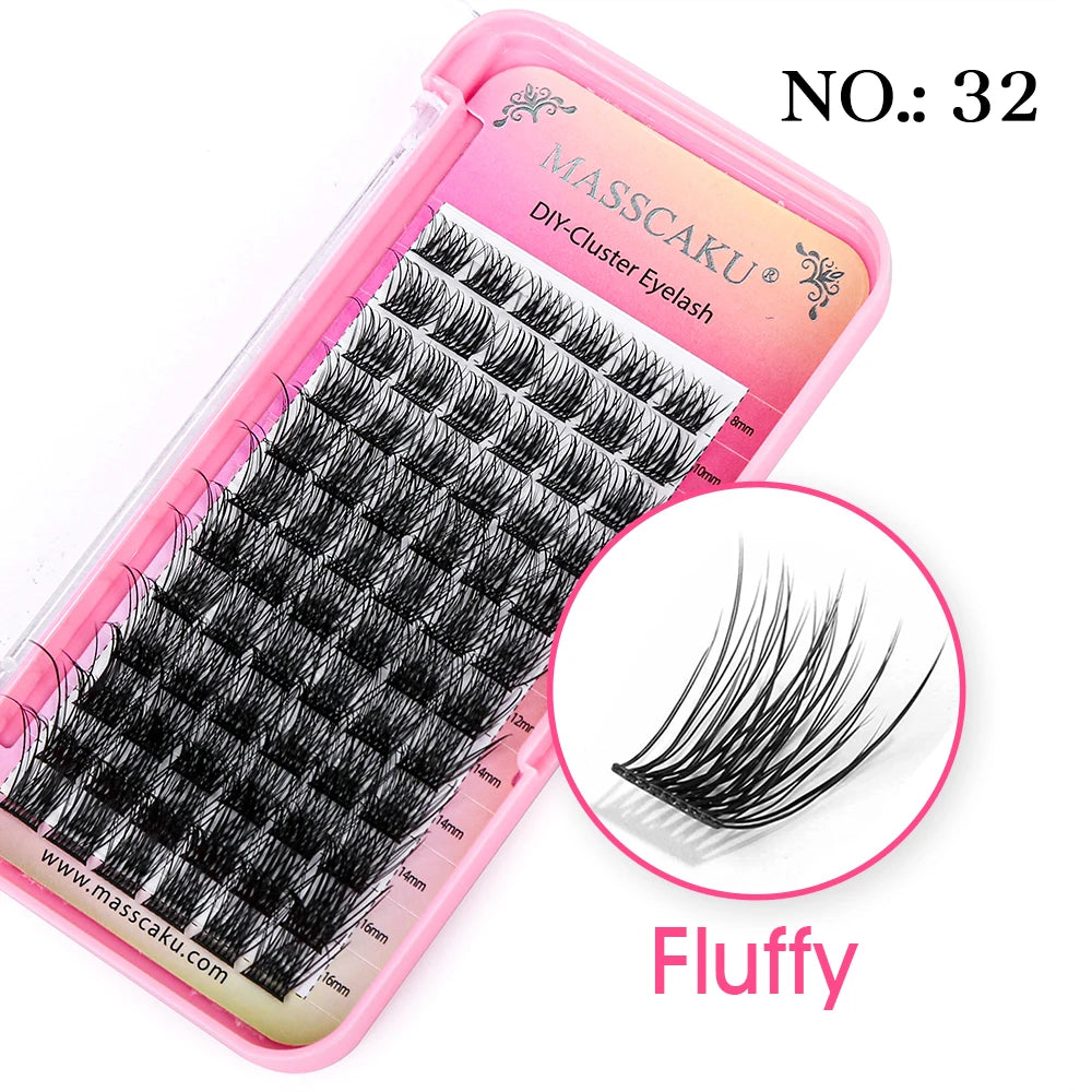 MAASCAKU New Style 8-16mm Mix Length Handmade Makeup Eyelash D/DD Curl Natural Korean PBT Fiber