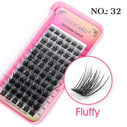 MAASCAKU New Style 8-16mm Mix Length Handmade Makeup Eyelash D/DD Curl Natural Korean PBT Fiber
