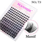 New Style 100D/120D DIY Lash Extension  Clusters Eyelash Natural  Dovetail