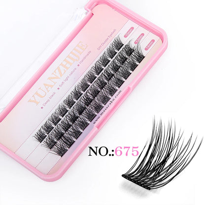 YUANZHIJIE Dramatic Eyelashes Bundles Soft Premium Mink Individual DIY Clusters Lashes