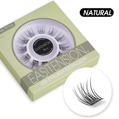 EASITENSION  9 Styles DIY Cluster Eyelash Extension Faux Mink  Natural Dovetail