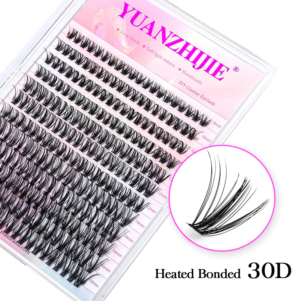 MASSCAKU Newest 240 Clusters 20D DIY Cluster Eyelashes Extension Premade Fans Russian Natural
