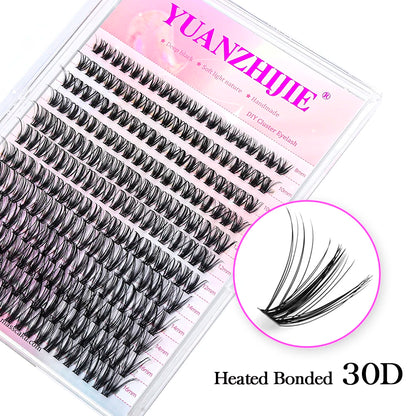 MASSCAKU Newest 240 Clusters 20D DIY Cluster Eyelashes Extension Premade Fans Russian Natural
