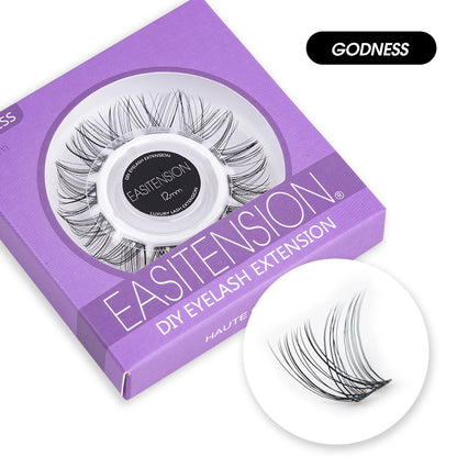 EASITENSION  9 Styles DIY Cluster Eyelash Extension Faux Mink  Natural Dovetail