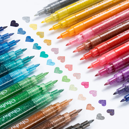 Ohuhu Glitter Metallic Marker Pens