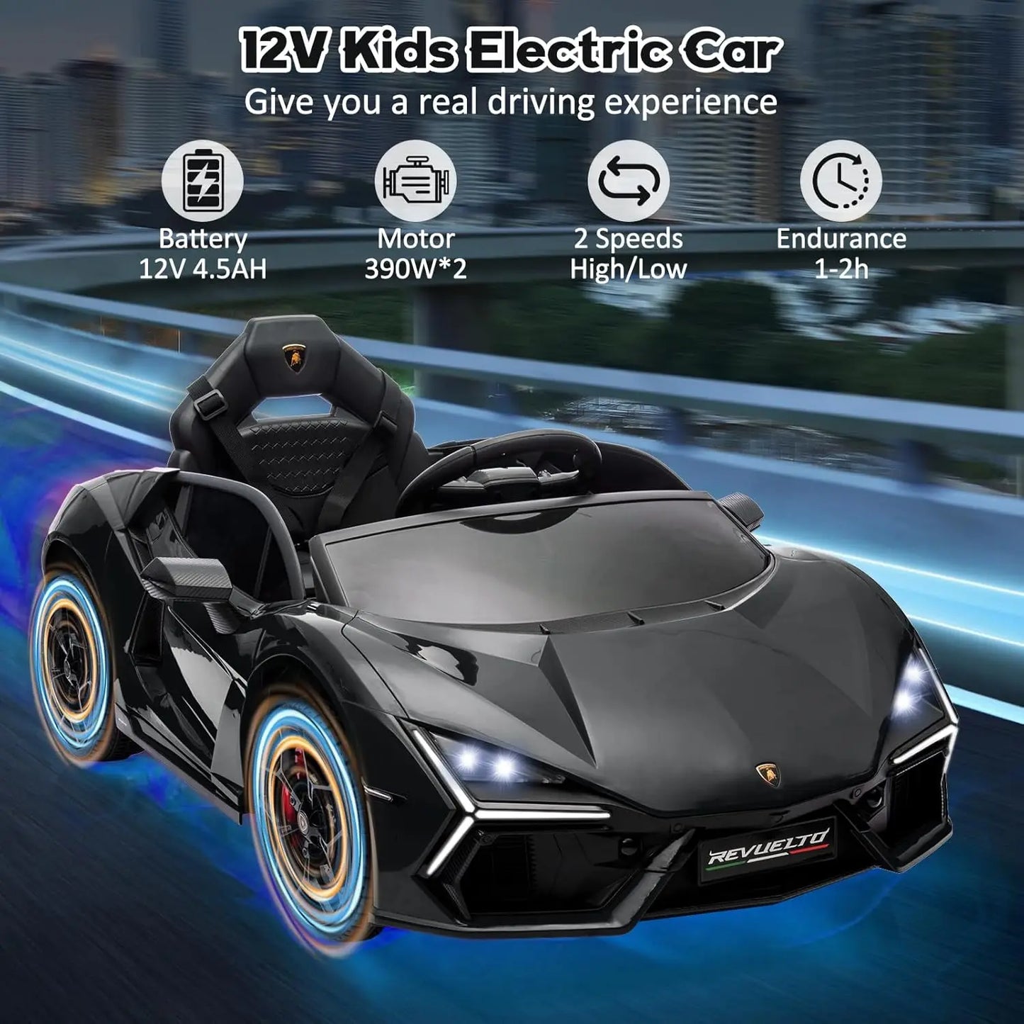 Kids Licensed Lamborghini  Electric Vehicle Sports Car Toy with Music/Remote Control