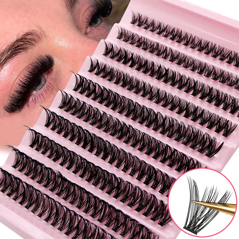 Big Capacity Super Bunch Cluster Lashes 8-16mm Mix Charm Style Eyelashes Extension