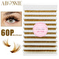ABONNIE Dark Brown Diy Cluster Lashes 40D 60D D Curl Individual