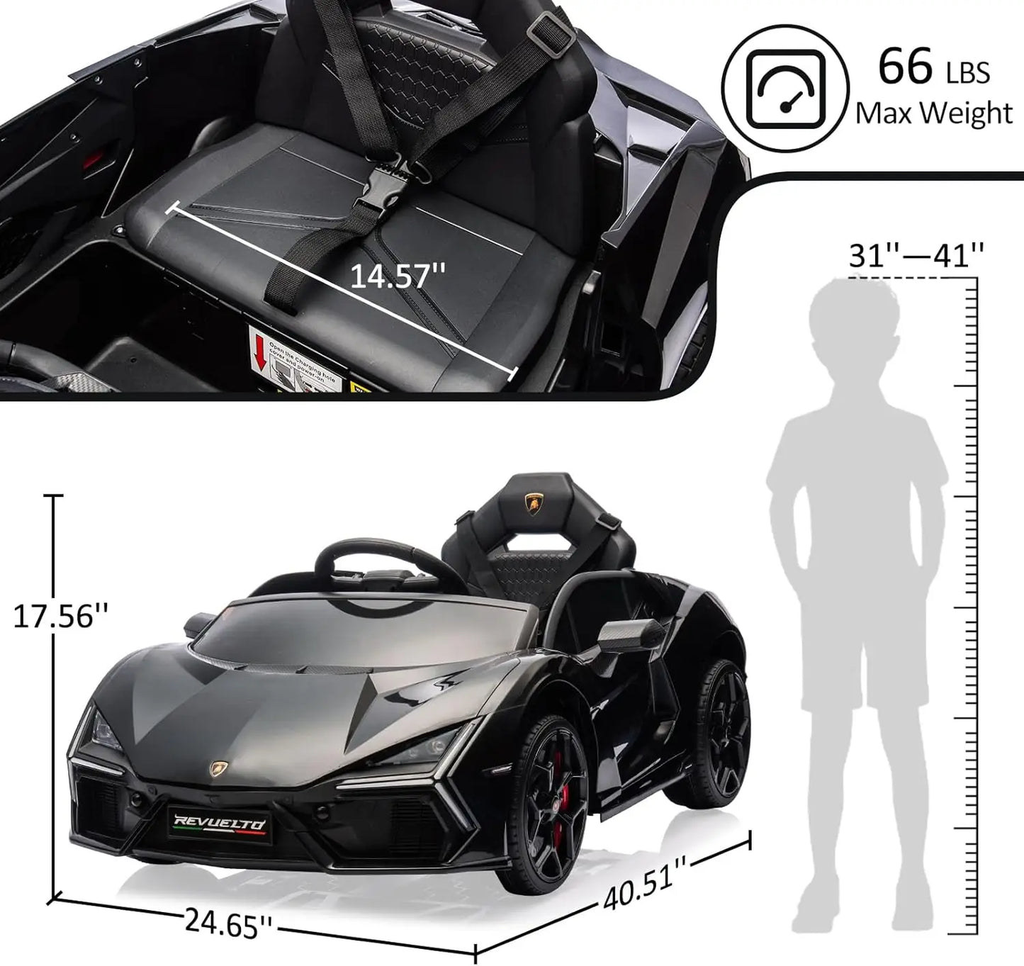 Kids Licensed Lamborghini  Electric Vehicle Sports Car Toy with Music/Remote Control