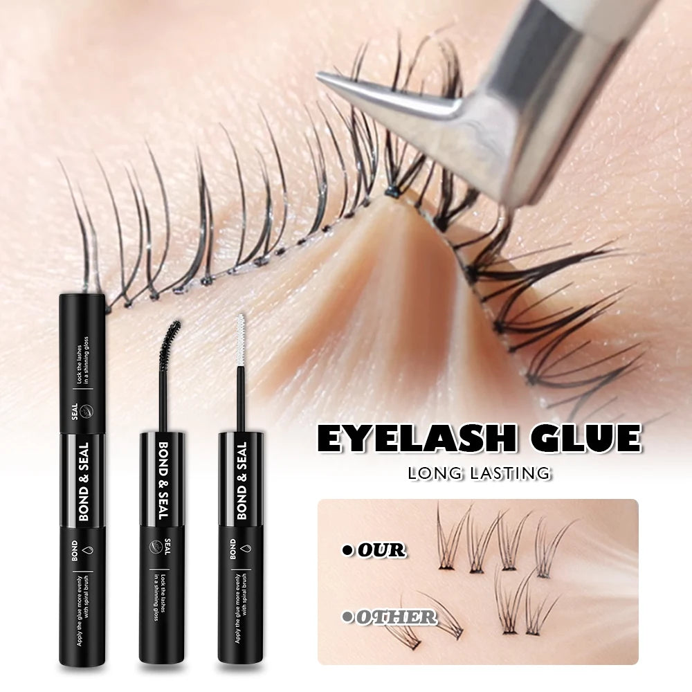 EASITENSION Glue False Eyelashes 2 In 1 Bond and Seal Lash Glue ,Waterproof Long Lasting