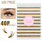 ABONNIE Dark Brown Diy Cluster Lashes 40D 60D D Curl Individual