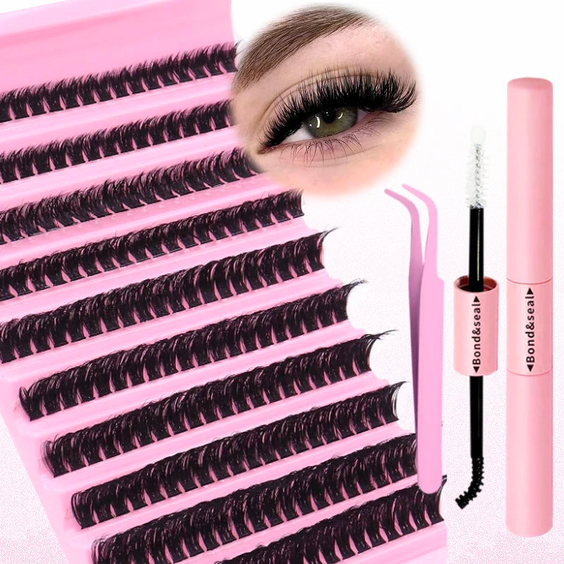 6 Boxes Lash Cluster Extensions 30D40D50D60D80D100D & Wide Stem Lashes