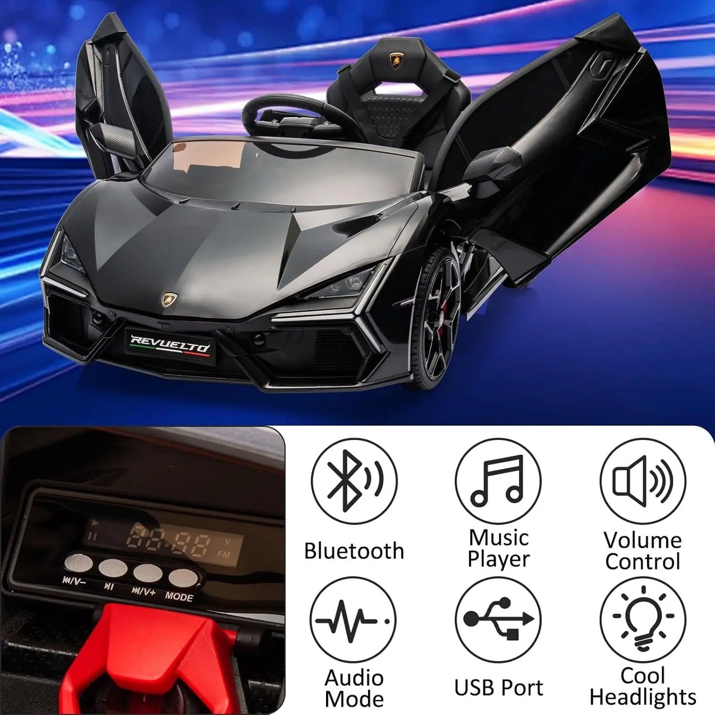 Kids Licensed Lamborghini  Electric Vehicle Sports Car Toy with Music/Remote Control