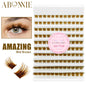 ABONNIE Dark Brown Diy Cluster Lashes 40D 60D D Curl Individual