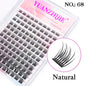 New Style 100D/120D DIY Lash Extension  Clusters Eyelash Natural  Dovetail