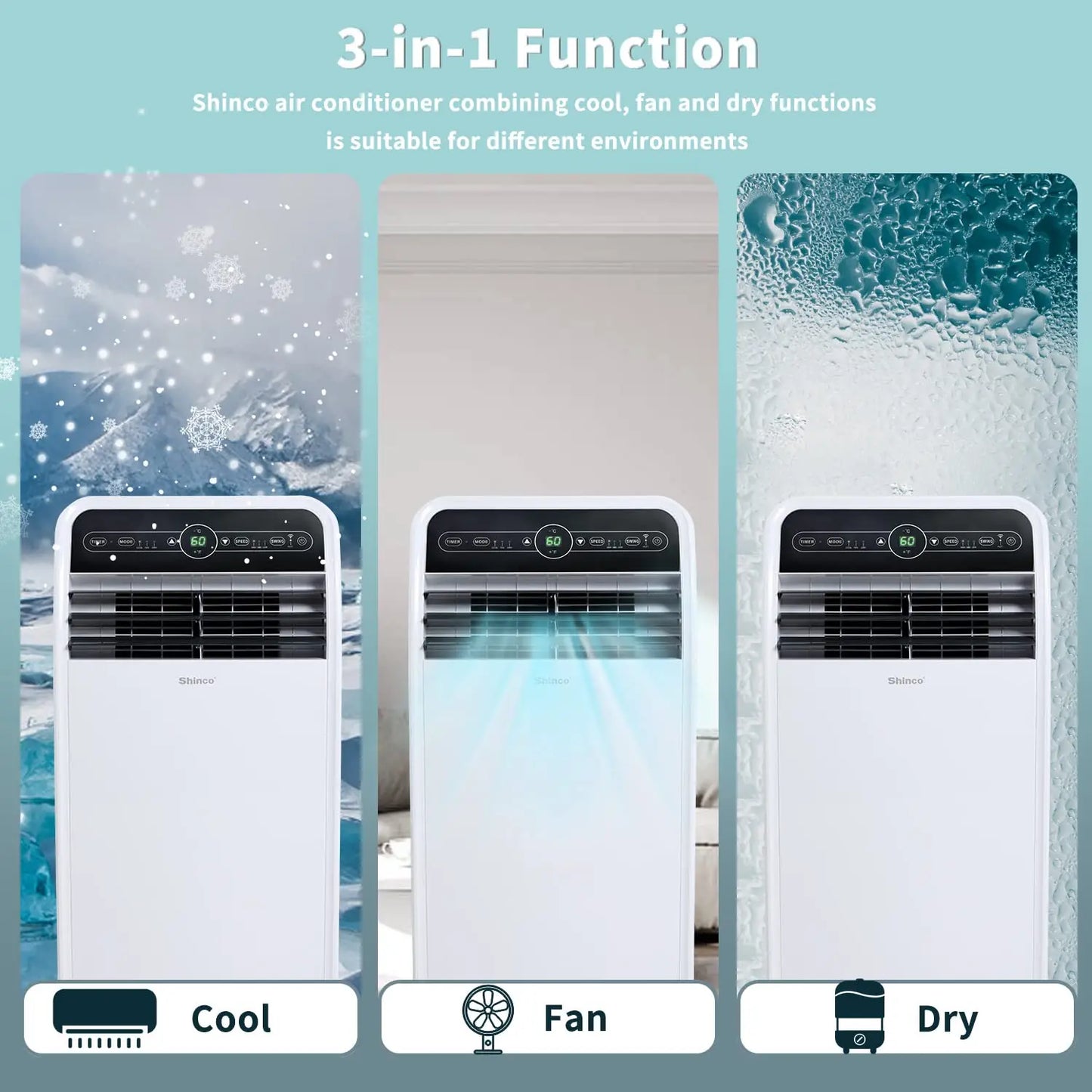 12,000 BTU Smart Wi-Fi Portable Air Conditioner