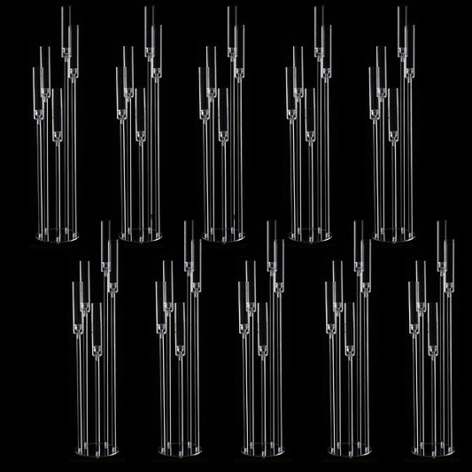 10PCS Acrylic 5 Arm Candelabra floor stand