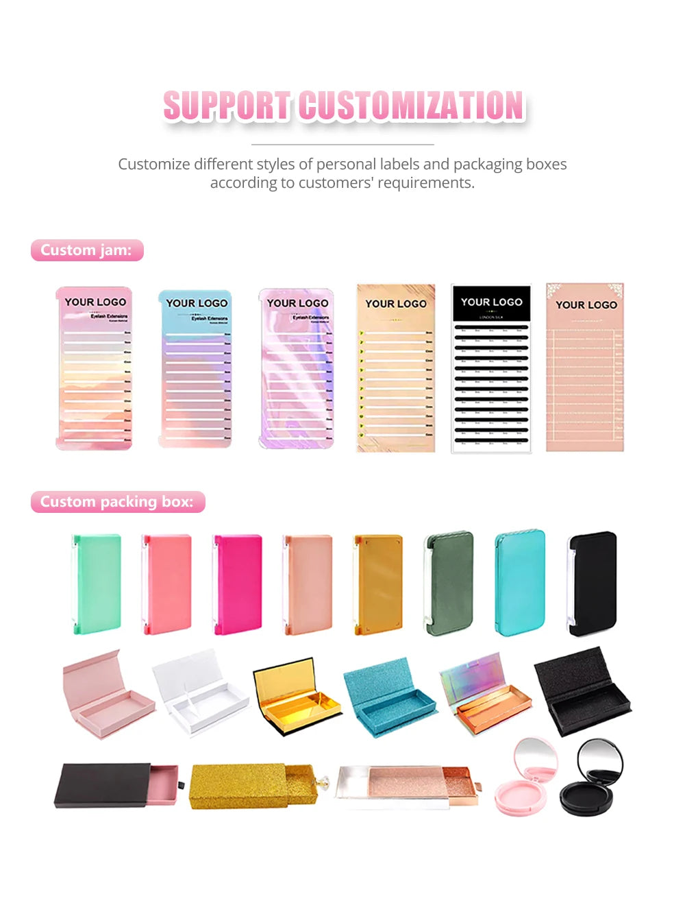 YUANZHIJIE Dramatic Eyelashes Bundles Soft Premium Mink Individual DIY Clusters Lashes