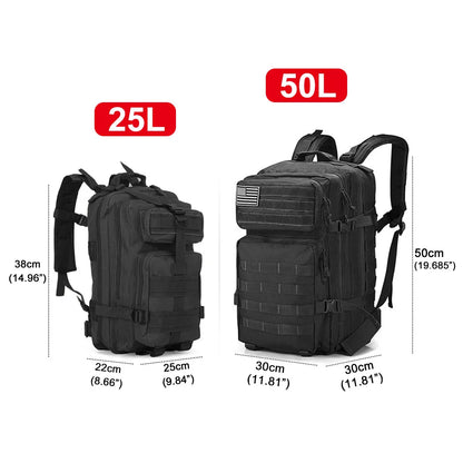 50l Black Tactical backpack