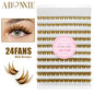 ABONNIE Dark Brown Diy Cluster Lashes 40D 60D D Curl Individual