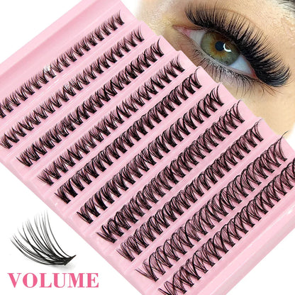 Big Capacity Super Bunch Cluster Lashes 8-16mm Mix Charm Style Eyelashes Extension
