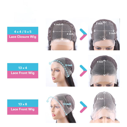 13x4 13x6 Straight Lace Front Wig Brazilian