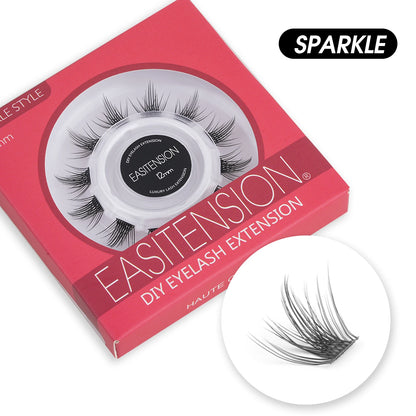 EASITENSION  9 Styles DIY Cluster Eyelash Extension Faux Mink  Natural Dovetail