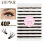 ABONNIE Dark Brown 40D 60D Diy Cluster Lashes Heat Bonded