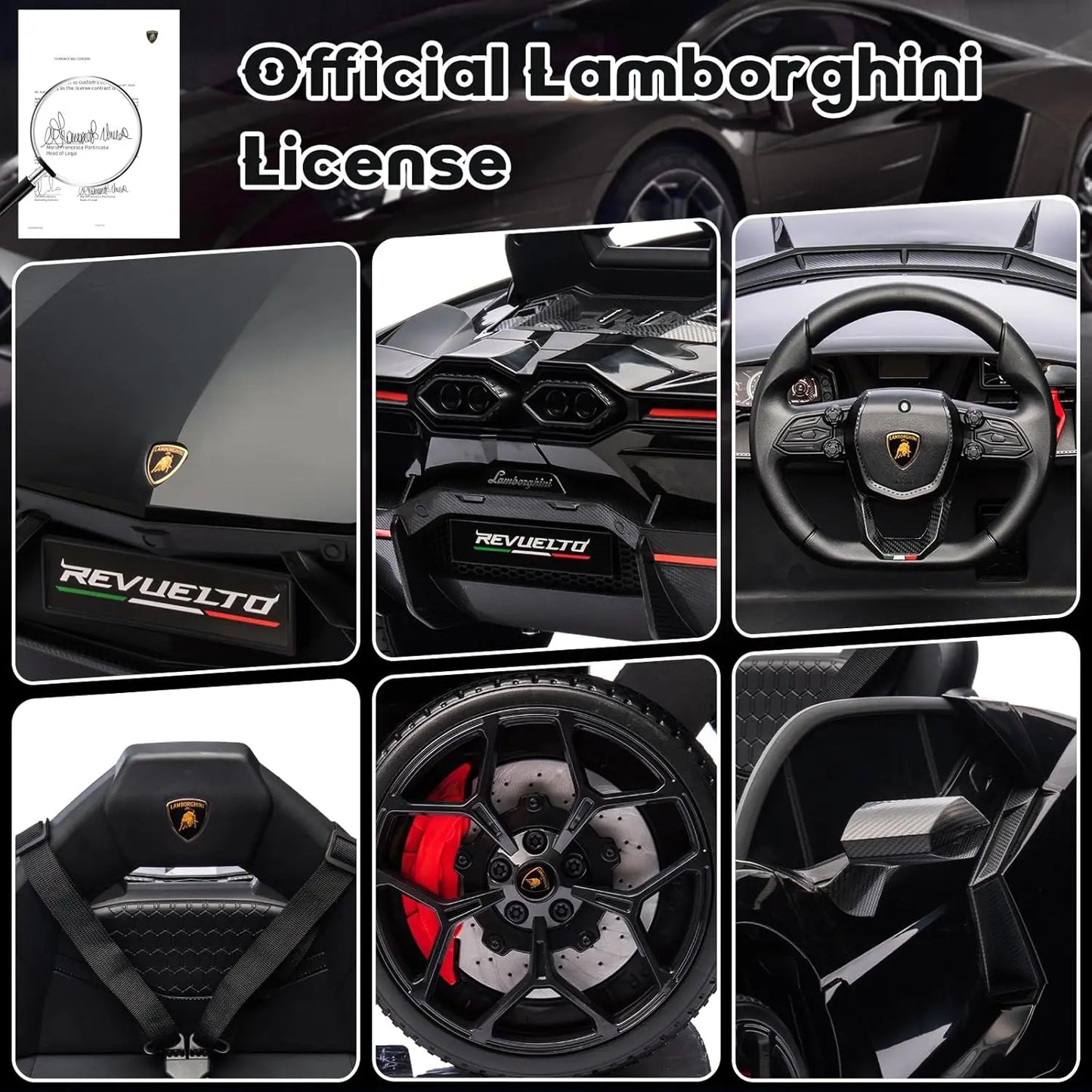 Kids Licensed Lamborghini  Electric Vehicle Sports Car Toy with Music/Remote Control