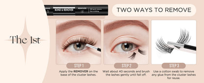 EASITENSION Glue False Eyelashes 2 In 1 Bond and Seal Lash Glue ,Waterproof Long Lasting