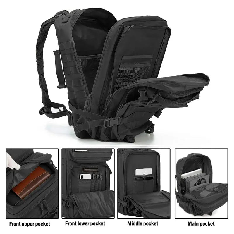 50l Black Tactical backpack