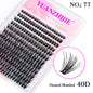 New Style 100D/120D DIY Lash Extension  Clusters Eyelash Natural  Dovetail