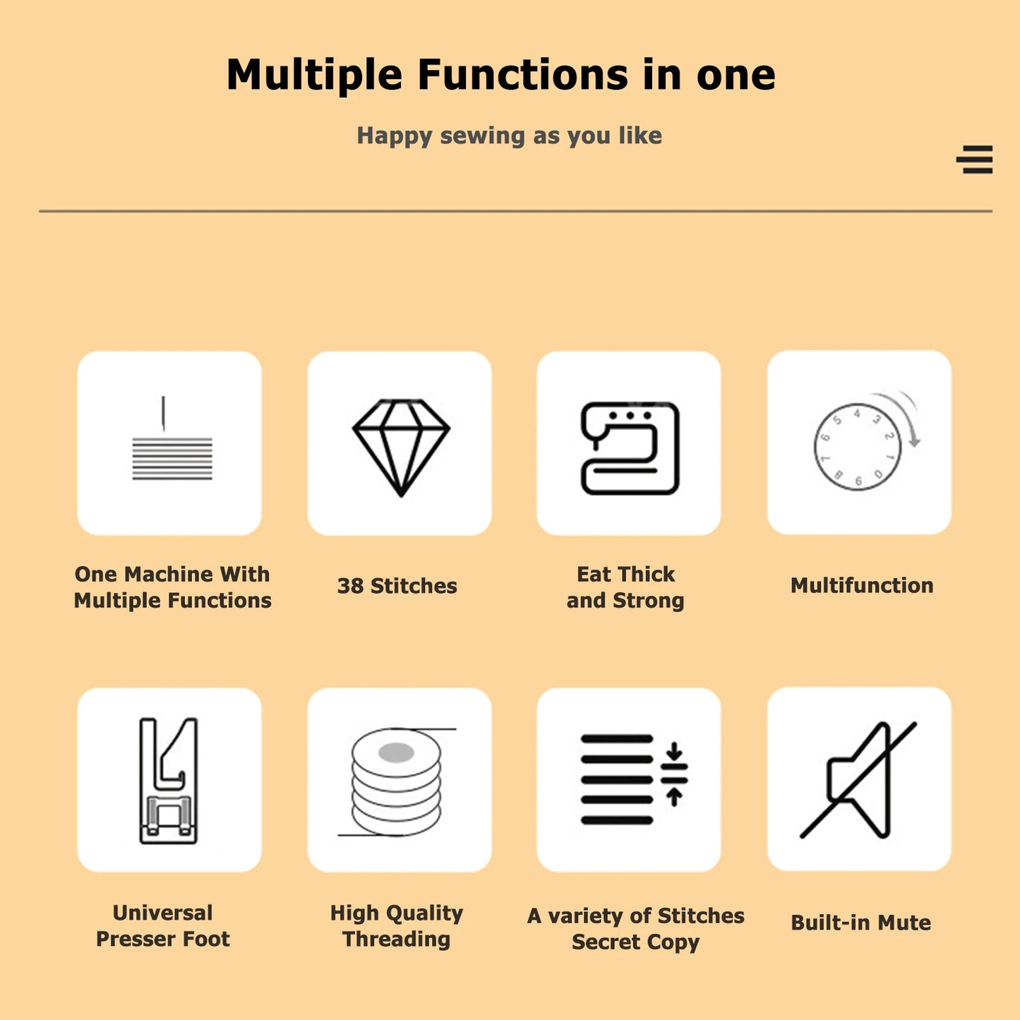 12 Stitches Mini Electric Sewing Machine