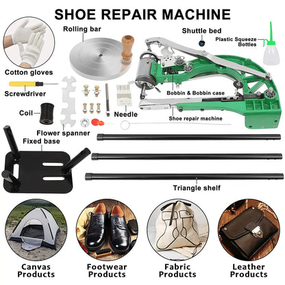 Shoe Repairing Machine Cobbler Hand Shoe Machine Manual Shoe Sewing Mending Machine For Bags Cloth Leather Goods