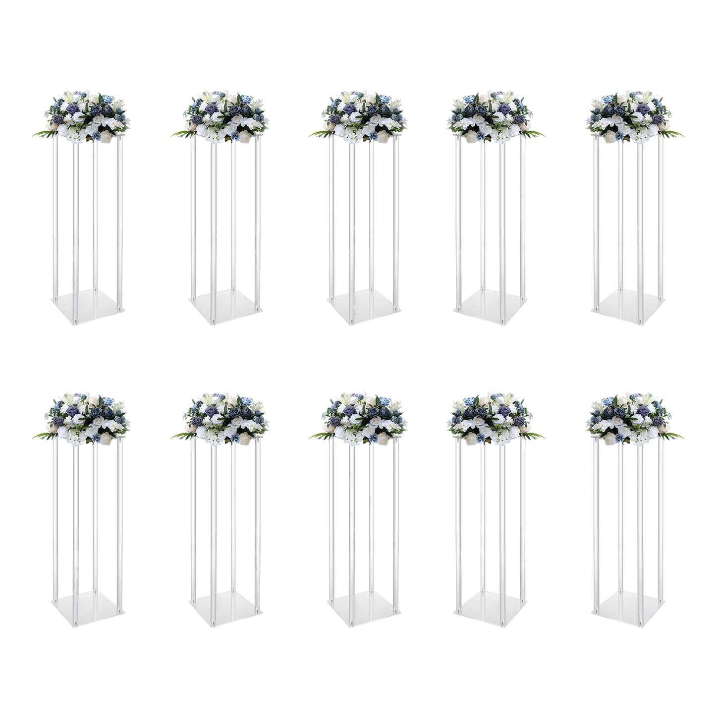 10Pcs Acrylic Vase Wedding Flower Stands
