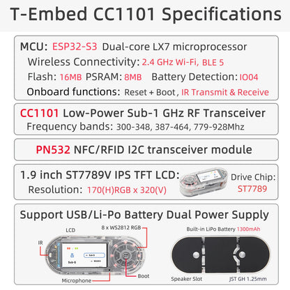 Module LCD Board Built-in Battery 1300mAh