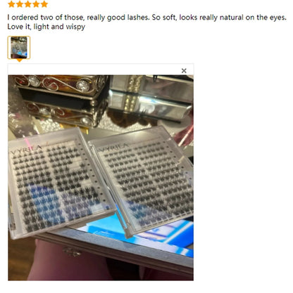 VYRILA 3D Wispy Individual Lashes Fluffy Natural 8-16mm D Curl