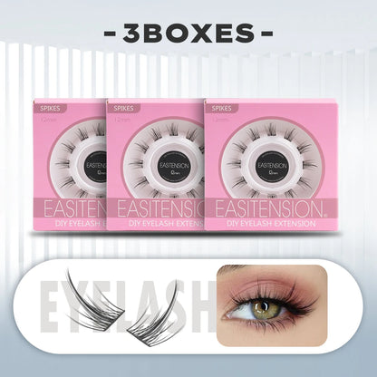 EASITENSION  9 Styles DIY Cluster Eyelash Extension Faux Mink  Natural Dovetail
