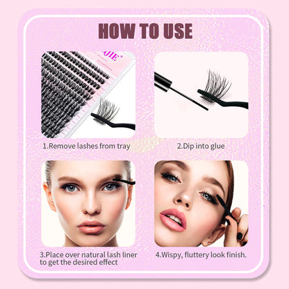 MASSCAKU Newest 240 Clusters 20D DIY Cluster Eyelashes Extension Premade Fans Russian Natural