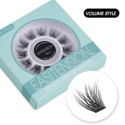 EASITENSION  9 Styles DIY Cluster Eyelash Extension Faux Mink  Natural Dovetail