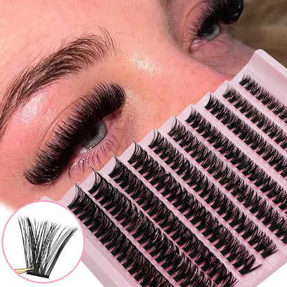 Big Capacity Super Bunch Cluster Lashes 8-16mm Mix Charm Style Eyelashes Extension