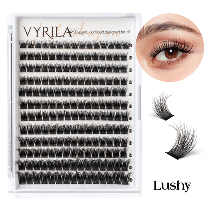 VYRILA 3D Wispy Individual Lashes Fluffy Natural 8-16mm D Curl