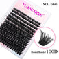New Style 100D/120D DIY Lash Extension  Clusters Eyelash Natural  Dovetail