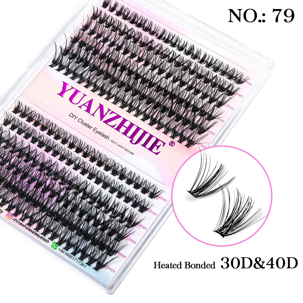 MASSCAKU Newest 240 Clusters 20D DIY Cluster Eyelashes Extension Premade Fans Russian Natural